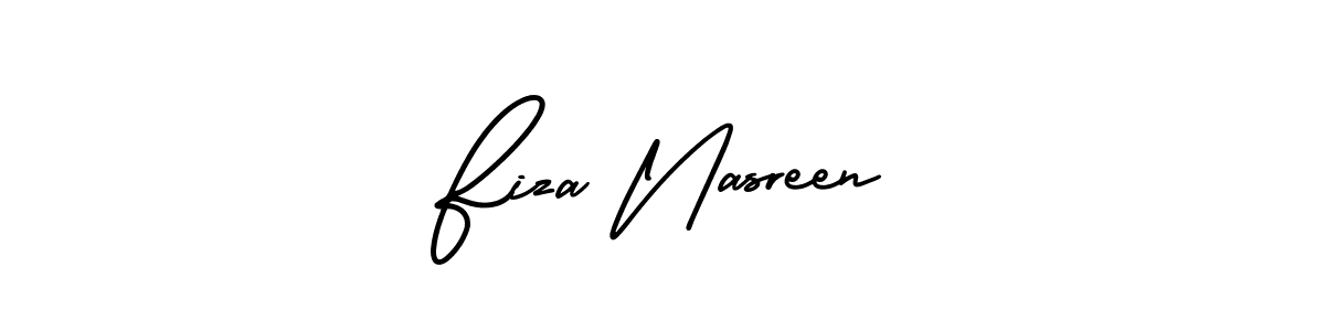 Make a beautiful signature design for name Fiza Nasreen. With this signature (AmerikaSignatureDemo-Regular) style, you can create a handwritten signature for free. Fiza Nasreen signature style 3 images and pictures png