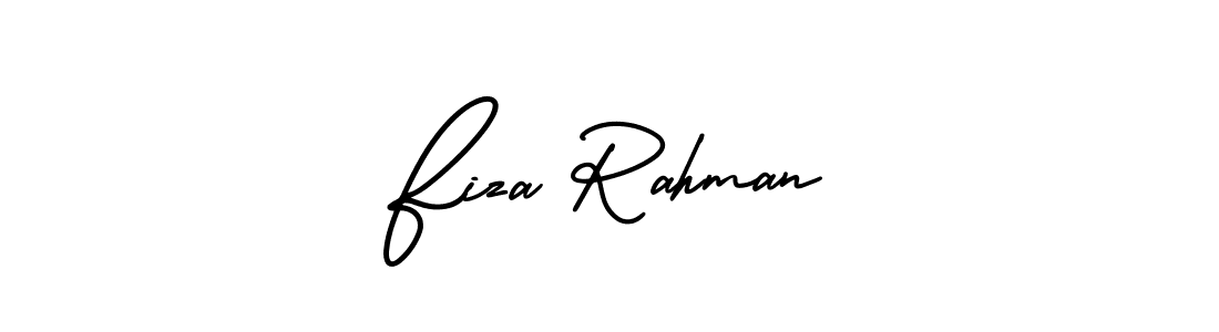 Make a beautiful signature design for name Fiza Rahman. With this signature (AmerikaSignatureDemo-Regular) style, you can create a handwritten signature for free. Fiza Rahman signature style 3 images and pictures png