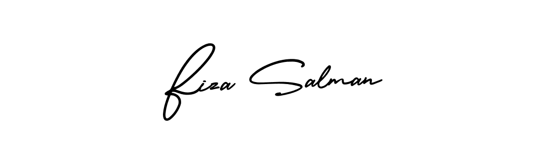 Design your own signature with our free online signature maker. With this signature software, you can create a handwritten (AmerikaSignatureDemo-Regular) signature for name Fiza Salman. Fiza Salman signature style 3 images and pictures png