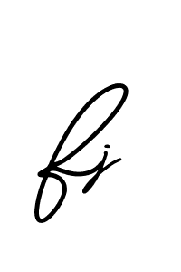 Use a signature maker to create a handwritten signature online. With this signature software, you can design (AmerikaSignatureDemo-Regular) your own signature for name Fj. Fj signature style 3 images and pictures png