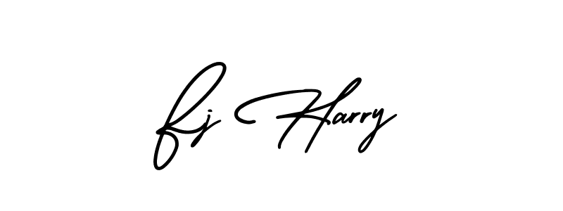 Also You can easily find your signature by using the search form. We will create Fj Harry name handwritten signature images for you free of cost using AmerikaSignatureDemo-Regular sign style. Fj Harry signature style 3 images and pictures png