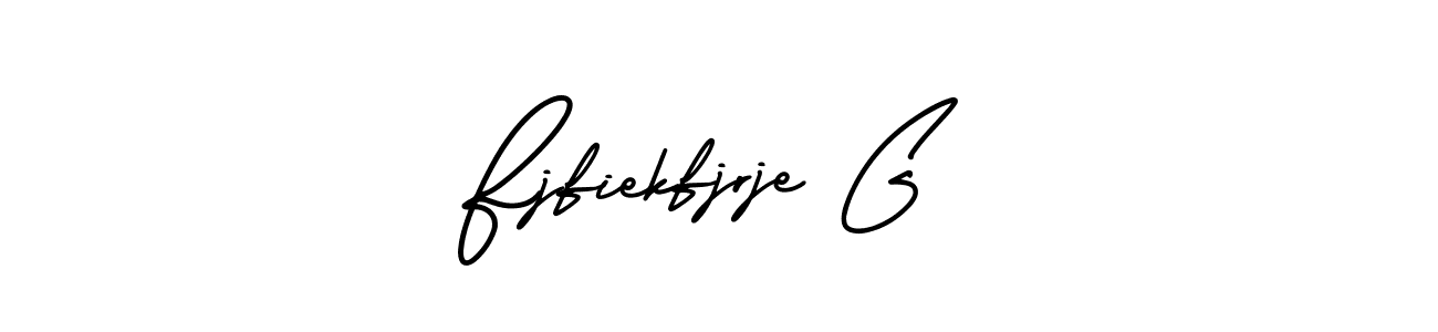 This is the best signature style for the Fjfiekfjrje G name. Also you like these signature font (AmerikaSignatureDemo-Regular). Mix name signature. Fjfiekfjrje G signature style 3 images and pictures png