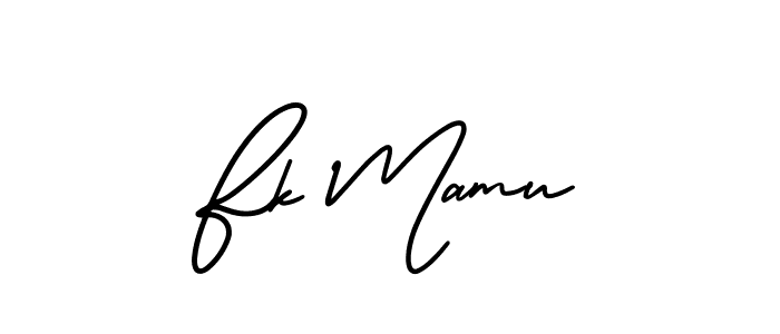 Also we have Fk Mamu name is the best signature style. Create professional handwritten signature collection using AmerikaSignatureDemo-Regular autograph style. Fk Mamu signature style 3 images and pictures png