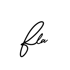 Design your own signature with our free online signature maker. With this signature software, you can create a handwritten (AmerikaSignatureDemo-Regular) signature for name Fla. Fla signature style 3 images and pictures png