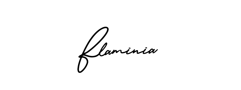 Create a beautiful signature design for name Flaminia. With this signature (AmerikaSignatureDemo-Regular) fonts, you can make a handwritten signature for free. Flaminia signature style 3 images and pictures png