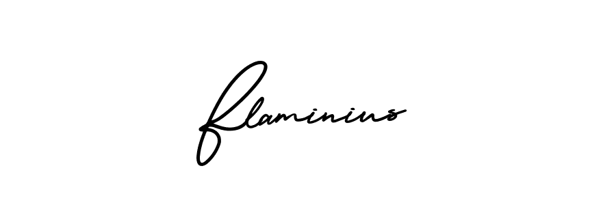 How to make Flaminius signature? AmerikaSignatureDemo-Regular is a professional autograph style. Create handwritten signature for Flaminius name. Flaminius signature style 3 images and pictures png