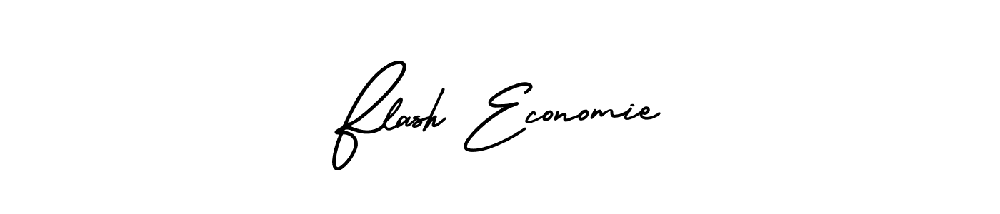 Create a beautiful signature design for name Flash Economie. With this signature (AmerikaSignatureDemo-Regular) fonts, you can make a handwritten signature for free. Flash Economie signature style 3 images and pictures png