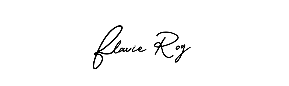 Flavie Roy stylish signature style. Best Handwritten Sign (AmerikaSignatureDemo-Regular) for my name. Handwritten Signature Collection Ideas for my name Flavie Roy. Flavie Roy signature style 3 images and pictures png