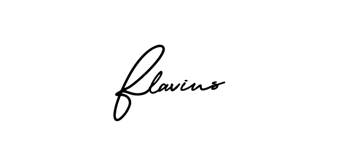 How to make Flavius name signature. Use AmerikaSignatureDemo-Regular style for creating short signs online. This is the latest handwritten sign. Flavius signature style 3 images and pictures png