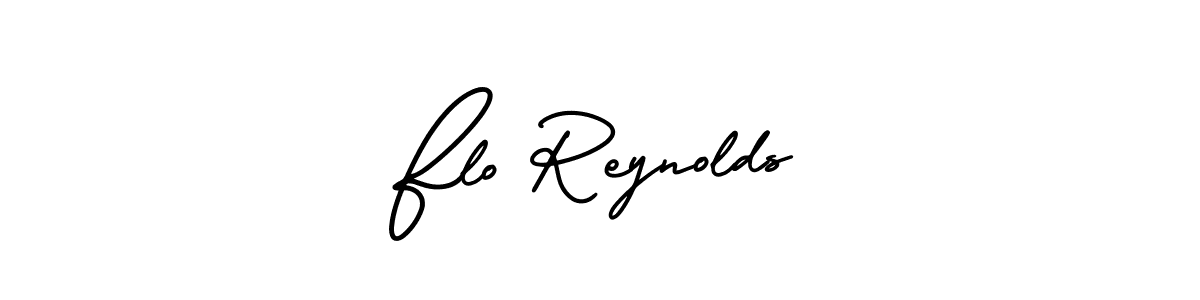 How to make Flo Reynolds name signature. Use AmerikaSignatureDemo-Regular style for creating short signs online. This is the latest handwritten sign. Flo Reynolds signature style 3 images and pictures png