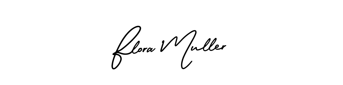 The best way (AmerikaSignatureDemo-Regular) to make a short signature is to pick only two or three words in your name. The name Flora Muller include a total of six letters. For converting this name. Flora Muller signature style 3 images and pictures png