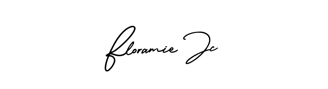 AmerikaSignatureDemo-Regular is a professional signature style that is perfect for those who want to add a touch of class to their signature. It is also a great choice for those who want to make their signature more unique. Get Floramie Jc name to fancy signature for free. Floramie Jc signature style 3 images and pictures png