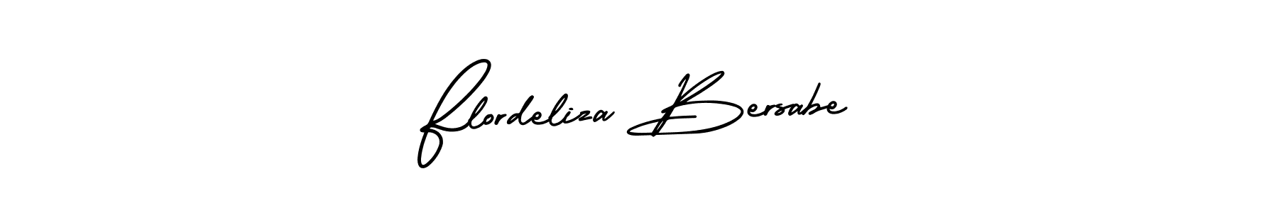 Flordeliza Bersabe stylish signature style. Best Handwritten Sign (AmerikaSignatureDemo-Regular) for my name. Handwritten Signature Collection Ideas for my name Flordeliza Bersabe. Flordeliza Bersabe signature style 3 images and pictures png