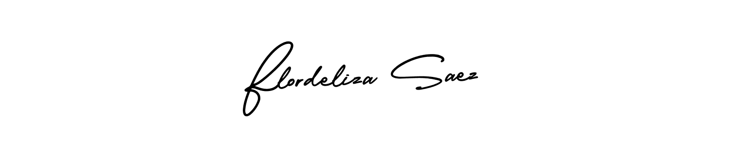 How to Draw Flordeliza Saez signature style? AmerikaSignatureDemo-Regular is a latest design signature styles for name Flordeliza Saez. Flordeliza Saez signature style 3 images and pictures png
