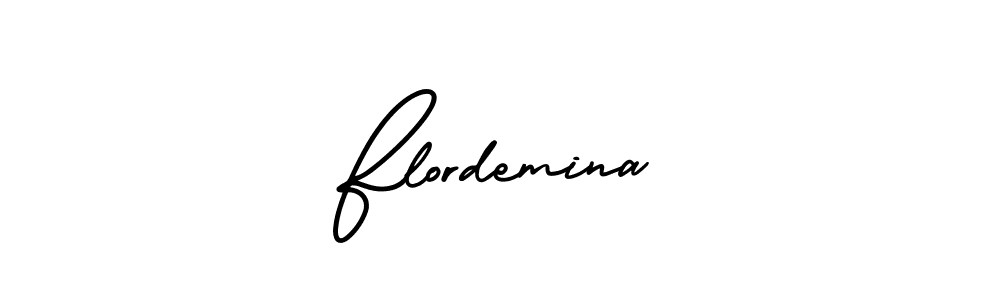 Flordemina stylish signature style. Best Handwritten Sign (AmerikaSignatureDemo-Regular) for my name. Handwritten Signature Collection Ideas for my name Flordemina. Flordemina signature style 3 images and pictures png