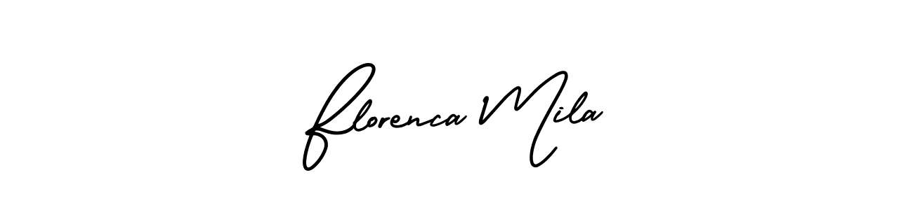 Make a beautiful signature design for name Florenca Mila. With this signature (AmerikaSignatureDemo-Regular) style, you can create a handwritten signature for free. Florenca Mila signature style 3 images and pictures png