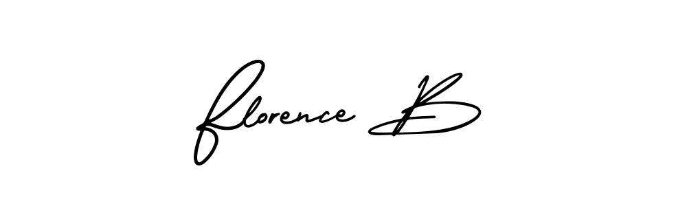 AmerikaSignatureDemo-Regular is a professional signature style that is perfect for those who want to add a touch of class to their signature. It is also a great choice for those who want to make their signature more unique. Get Florence B name to fancy signature for free. Florence B signature style 3 images and pictures png