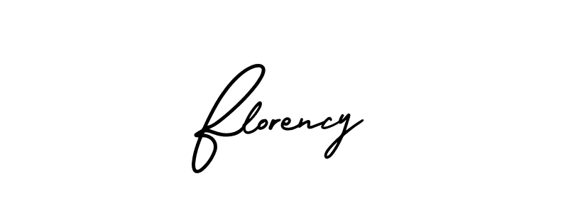 Florency stylish signature style. Best Handwritten Sign (AmerikaSignatureDemo-Regular) for my name. Handwritten Signature Collection Ideas for my name Florency. Florency signature style 3 images and pictures png