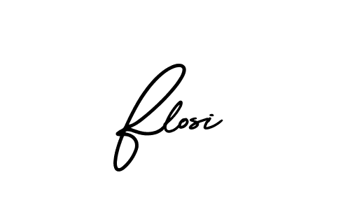 Flosi stylish signature style. Best Handwritten Sign (AmerikaSignatureDemo-Regular) for my name. Handwritten Signature Collection Ideas for my name Flosi. Flosi signature style 3 images and pictures png