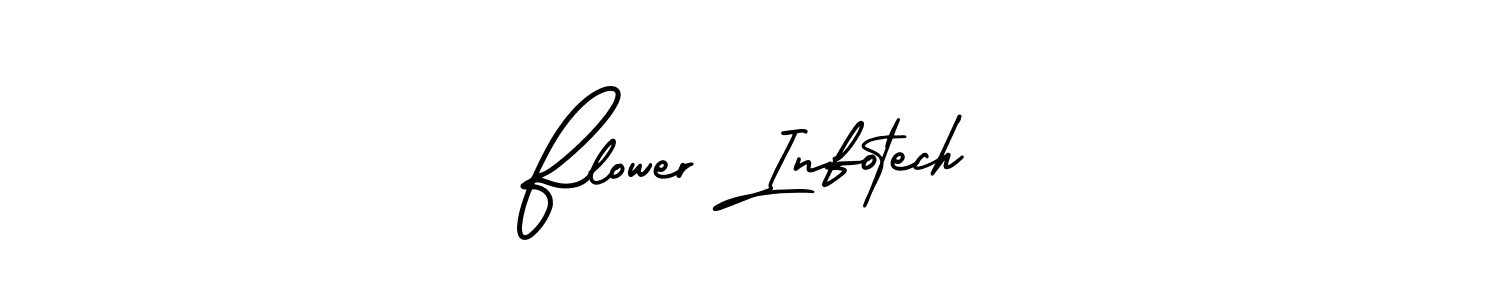 Make a beautiful signature design for name Flower Infotech. With this signature (AmerikaSignatureDemo-Regular) style, you can create a handwritten signature for free. Flower Infotech signature style 3 images and pictures png