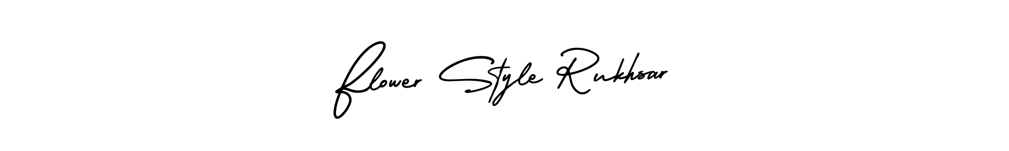 You can use this online signature creator to create a handwritten signature for the name Flower Style Rukhsar. This is the best online autograph maker. Flower Style Rukhsar signature style 3 images and pictures png