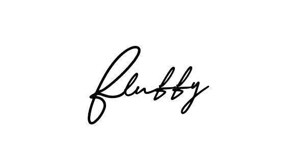 How to make Fluffy signature? AmerikaSignatureDemo-Regular is a professional autograph style. Create handwritten signature for Fluffy name. Fluffy signature style 3 images and pictures png