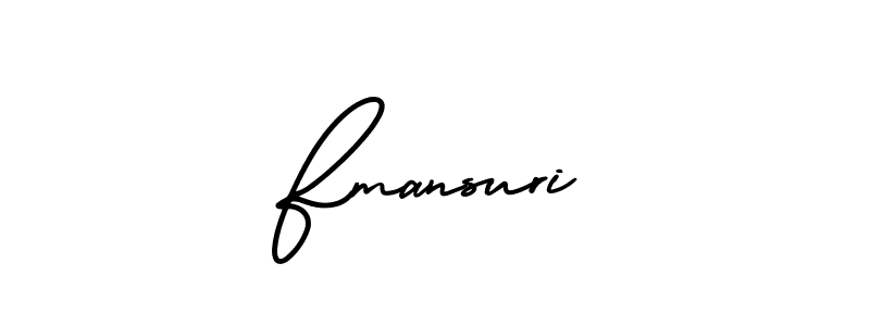 Make a beautiful signature design for name Fmansuri. With this signature (AmerikaSignatureDemo-Regular) style, you can create a handwritten signature for free. Fmansuri signature style 3 images and pictures png