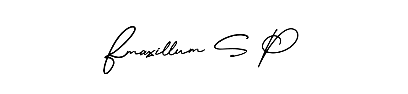 Design your own signature with our free online signature maker. With this signature software, you can create a handwritten (AmerikaSignatureDemo-Regular) signature for name Fmaxillum S P. Fmaxillum S P signature style 3 images and pictures png