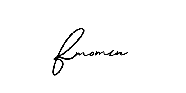 Use a signature maker to create a handwritten signature online. With this signature software, you can design (AmerikaSignatureDemo-Regular) your own signature for name Fmomin. Fmomin signature style 3 images and pictures png