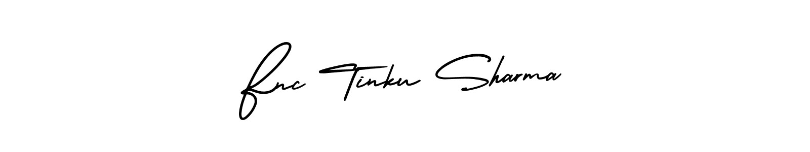 Make a short Fnc Tinku Sharma signature style. Manage your documents anywhere anytime using AmerikaSignatureDemo-Regular. Create and add eSignatures, submit forms, share and send files easily. Fnc Tinku Sharma signature style 3 images and pictures png