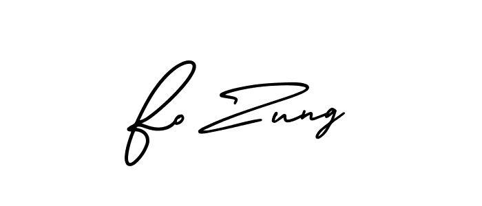 if you are searching for the best signature style for your name Fo Zung. so please give up your signature search. here we have designed multiple signature styles  using AmerikaSignatureDemo-Regular. Fo Zung signature style 3 images and pictures png