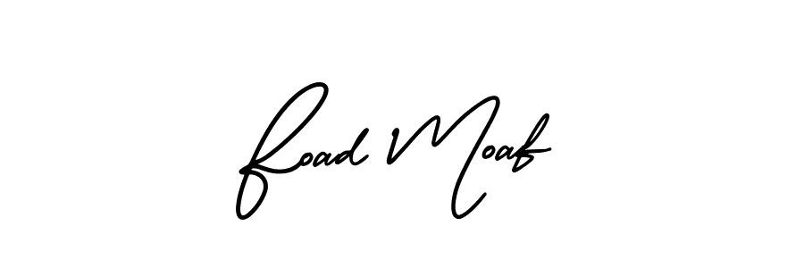 Design your own signature with our free online signature maker. With this signature software, you can create a handwritten (AmerikaSignatureDemo-Regular) signature for name Foad Moaf. Foad Moaf signature style 3 images and pictures png