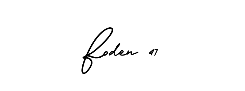 Design your own signature with our free online signature maker. With this signature software, you can create a handwritten (AmerikaSignatureDemo-Regular) signature for name Foden 47. Foden 47 signature style 3 images and pictures png