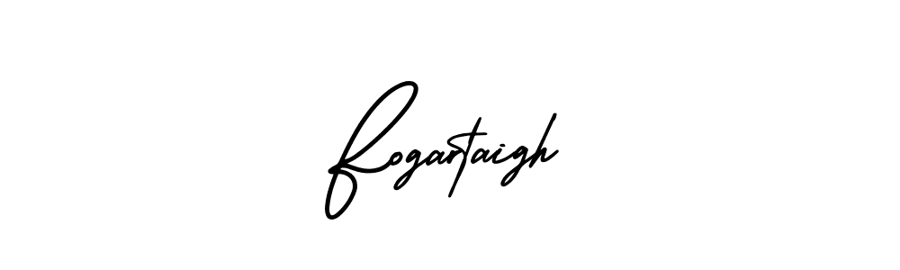 The best way (AmerikaSignatureDemo-Regular) to make a short signature is to pick only two or three words in your name. The name Fogartaigh include a total of six letters. For converting this name. Fogartaigh signature style 3 images and pictures png