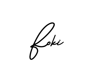 Create a beautiful signature design for name Foki. With this signature (AmerikaSignatureDemo-Regular) fonts, you can make a handwritten signature for free. Foki signature style 3 images and pictures png