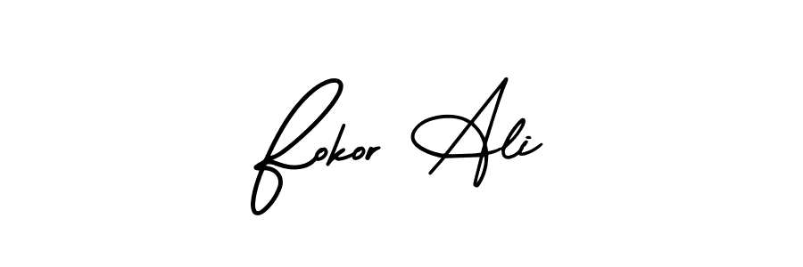 Create a beautiful signature design for name Fokor Ali. With this signature (AmerikaSignatureDemo-Regular) fonts, you can make a handwritten signature for free. Fokor Ali signature style 3 images and pictures png