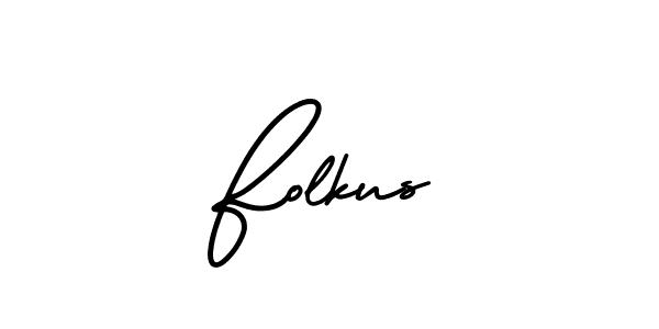 The best way (AmerikaSignatureDemo-Regular) to make a short signature is to pick only two or three words in your name. The name Folkus include a total of six letters. For converting this name. Folkus signature style 3 images and pictures png