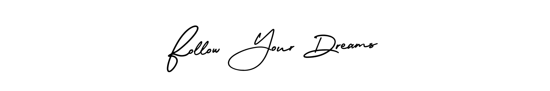 The best way (AmerikaSignatureDemo-Regular) to make a short signature is to pick only two or three words in your name. The name Follow Your Dreams include a total of six letters. For converting this name. Follow Your Dreams signature style 3 images and pictures png