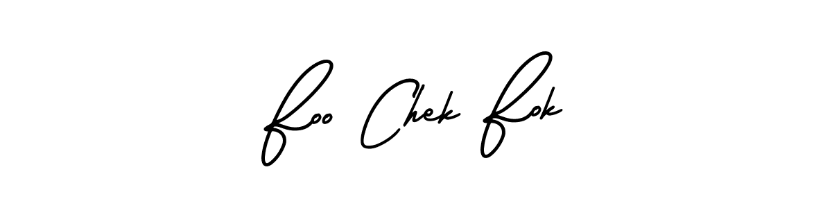 Create a beautiful signature design for name Foo Chek Fok. With this signature (AmerikaSignatureDemo-Regular) fonts, you can make a handwritten signature for free. Foo Chek Fok signature style 3 images and pictures png