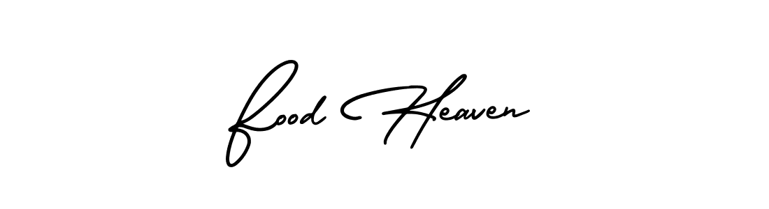 Use a signature maker to create a handwritten signature online. With this signature software, you can design (AmerikaSignatureDemo-Regular) your own signature for name Food Heaven. Food Heaven signature style 3 images and pictures png