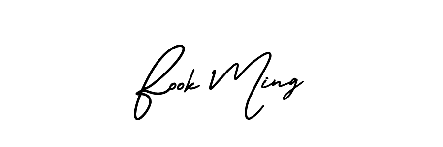 Create a beautiful signature design for name Fook Ming. With this signature (AmerikaSignatureDemo-Regular) fonts, you can make a handwritten signature for free. Fook Ming signature style 3 images and pictures png