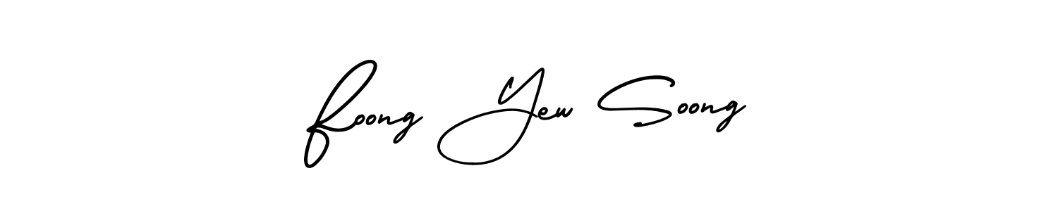 How to Draw Foong Yew Soong signature style? AmerikaSignatureDemo-Regular is a latest design signature styles for name Foong Yew Soong. Foong Yew Soong signature style 3 images and pictures png