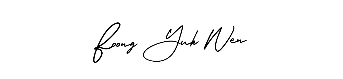 It looks lik you need a new signature style for name Foong Yuh Wen. Design unique handwritten (AmerikaSignatureDemo-Regular) signature with our free signature maker in just a few clicks. Foong Yuh Wen signature style 3 images and pictures png