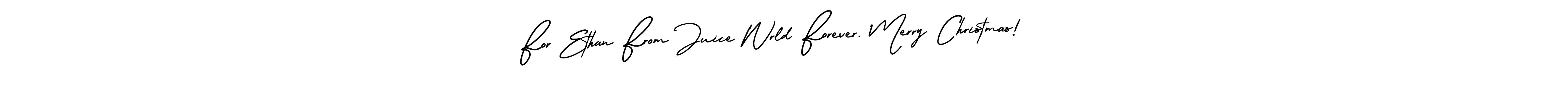 Make a beautiful signature design for name For Ethan From Juice Wrld Forever. Merry Christmas!  . With this signature (AmerikaSignatureDemo-Regular) style, you can create a handwritten signature for free. For Ethan From Juice Wrld Forever. Merry Christmas!   signature style 3 images and pictures png