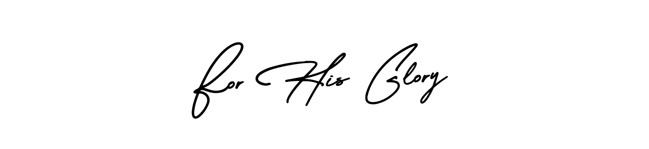 Create a beautiful signature design for name For His Glory. With this signature (AmerikaSignatureDemo-Regular) fonts, you can make a handwritten signature for free. For His Glory signature style 3 images and pictures png