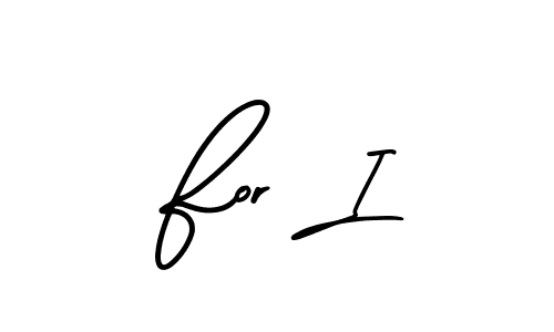 Make a beautiful signature design for name For I. With this signature (AmerikaSignatureDemo-Regular) style, you can create a handwritten signature for free. For I signature style 3 images and pictures png