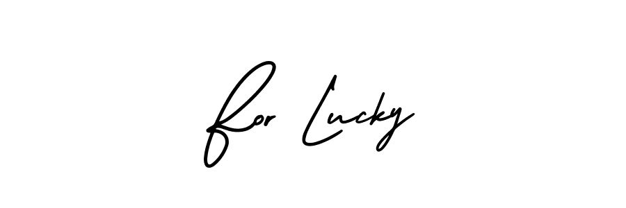 Make a beautiful signature design for name For Lucky. Use this online signature maker to create a handwritten signature for free. For Lucky signature style 3 images and pictures png