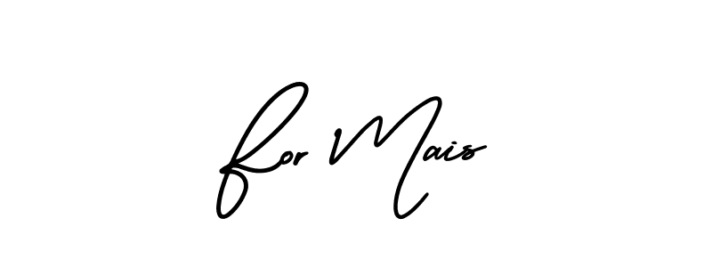 This is the best signature style for the For Mais name. Also you like these signature font (AmerikaSignatureDemo-Regular). Mix name signature. For Mais signature style 3 images and pictures png