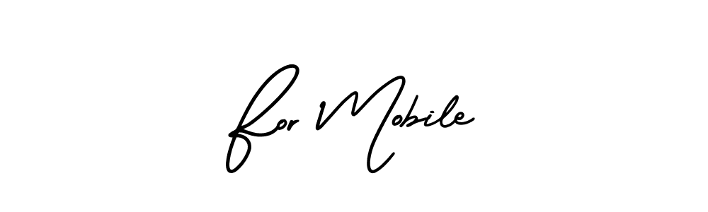Design your own signature with our free online signature maker. With this signature software, you can create a handwritten (AmerikaSignatureDemo-Regular) signature for name For Mobile. For Mobile signature style 3 images and pictures png