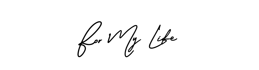 How to make For My Life name signature. Use AmerikaSignatureDemo-Regular style for creating short signs online. This is the latest handwritten sign. For My Life signature style 3 images and pictures png